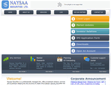 Tablet Screenshot of naysaasecurities.com